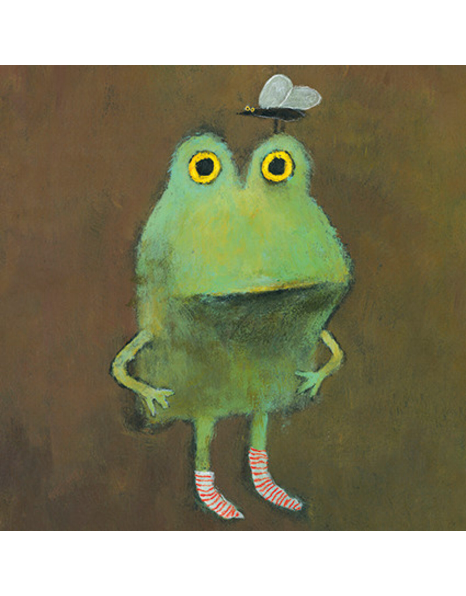 Just Because - Frog In Striped Socks