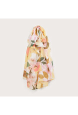 Lightweight Floral Print Scarf - Yellow