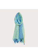 Lightweight Scarf - Blue & Green Floral