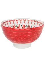 Wreaths Stamped Christmas Bowl - 4"
