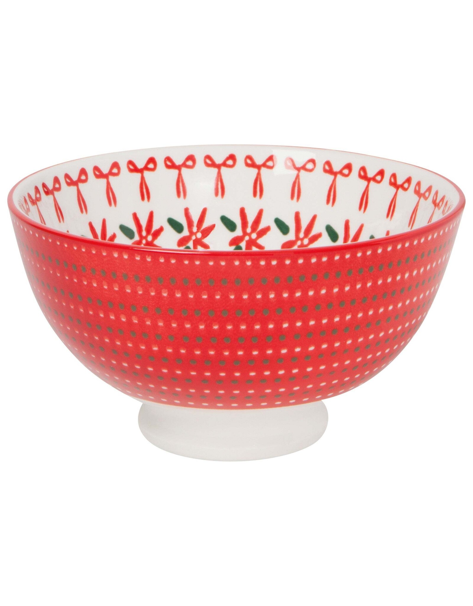 Wreaths Stamped Christmas Bowl - 4"