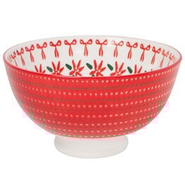Wreaths Stamped Christmas Bowl - 4"