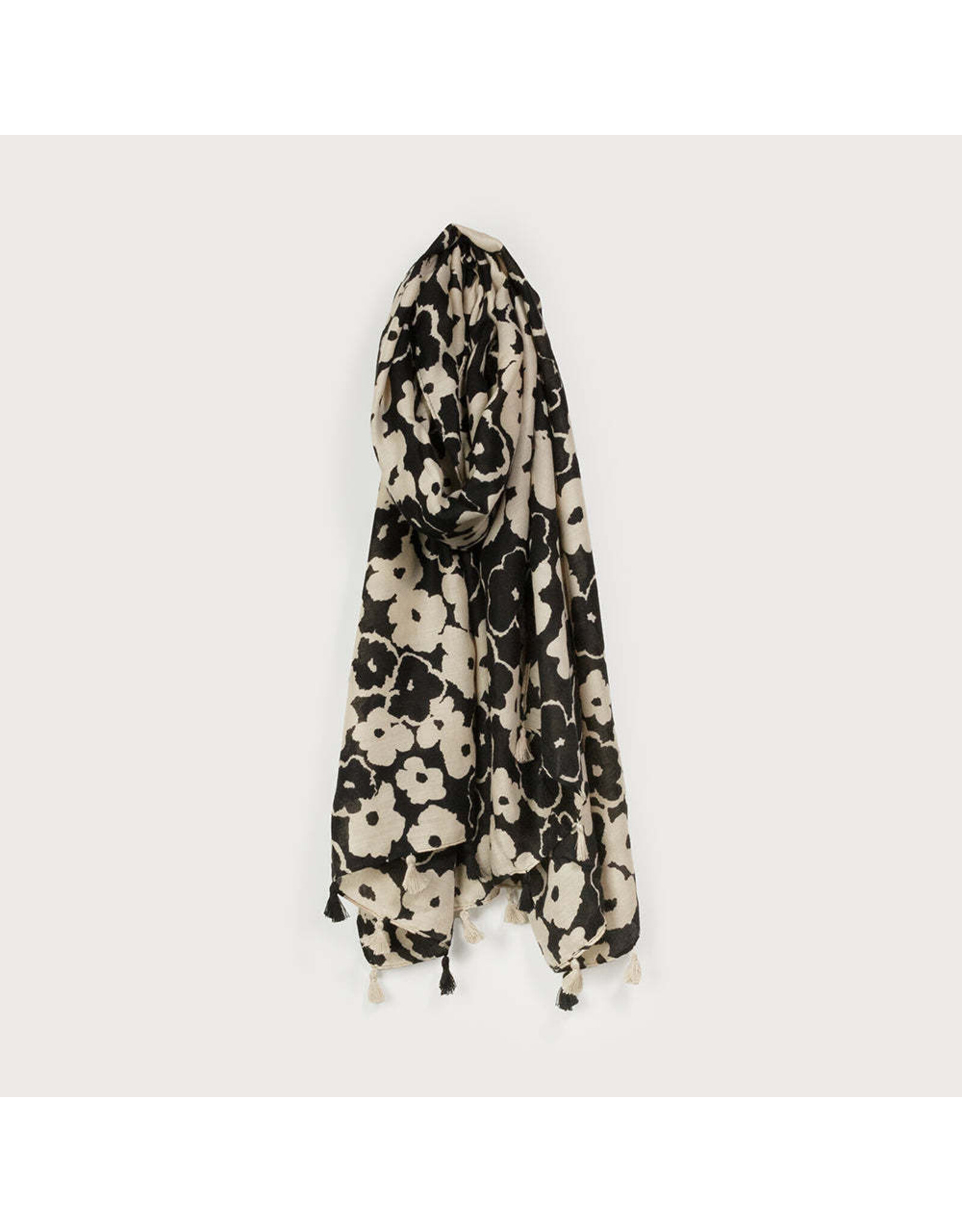 Lightweight Scarf - Black & Cream