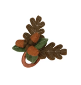 Oak and Acorn Felt Napkin Ring - Set of 4