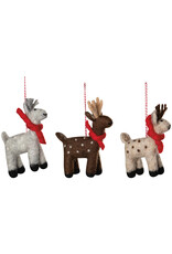 Arctic Deer Felt Christmas Tree Ornaments -