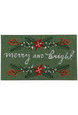 Poinsettia Coir Fiber Doormat