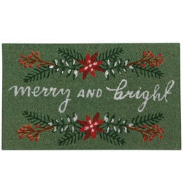 Poinsettia Coir Fiber Doormat