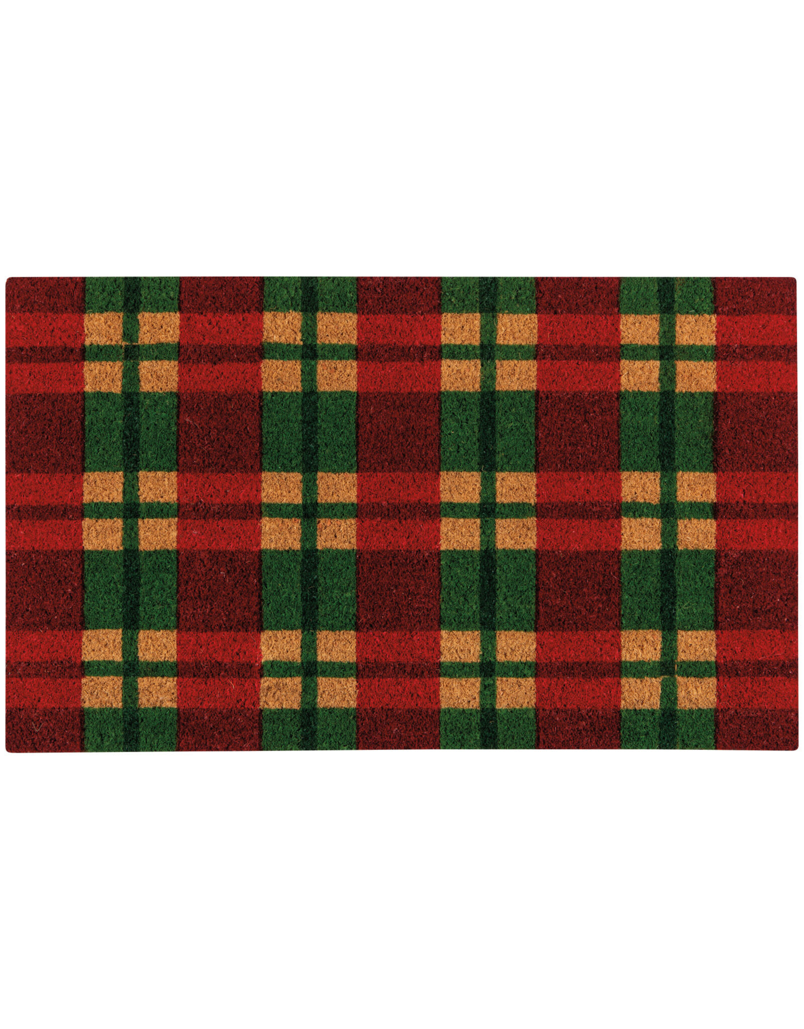 Holiday Plaid Christmas Doormat