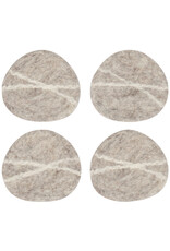 Striato Felt Coaster Set of 4 - Flint
