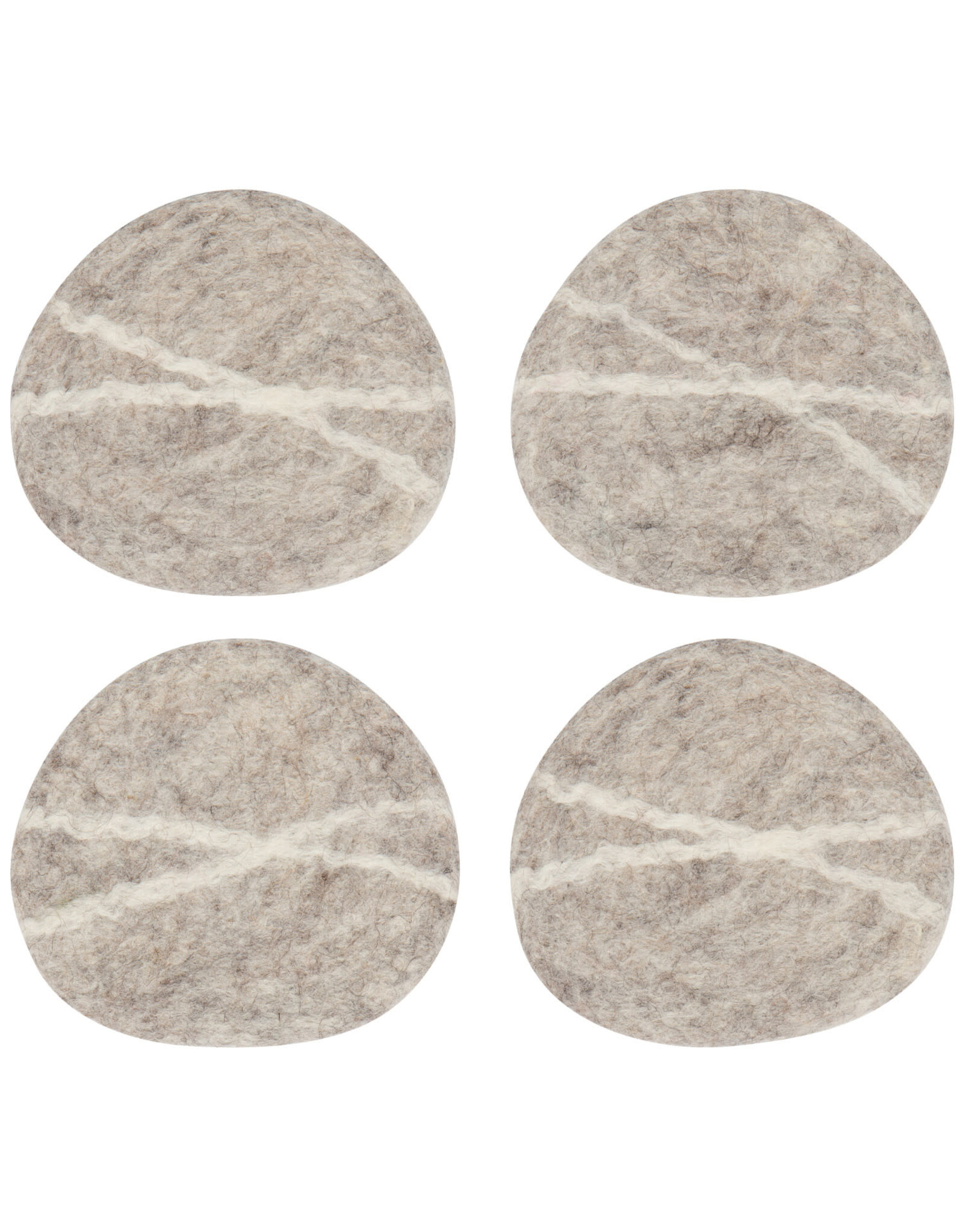Striato Felt Coaster Set of 4 - Flint