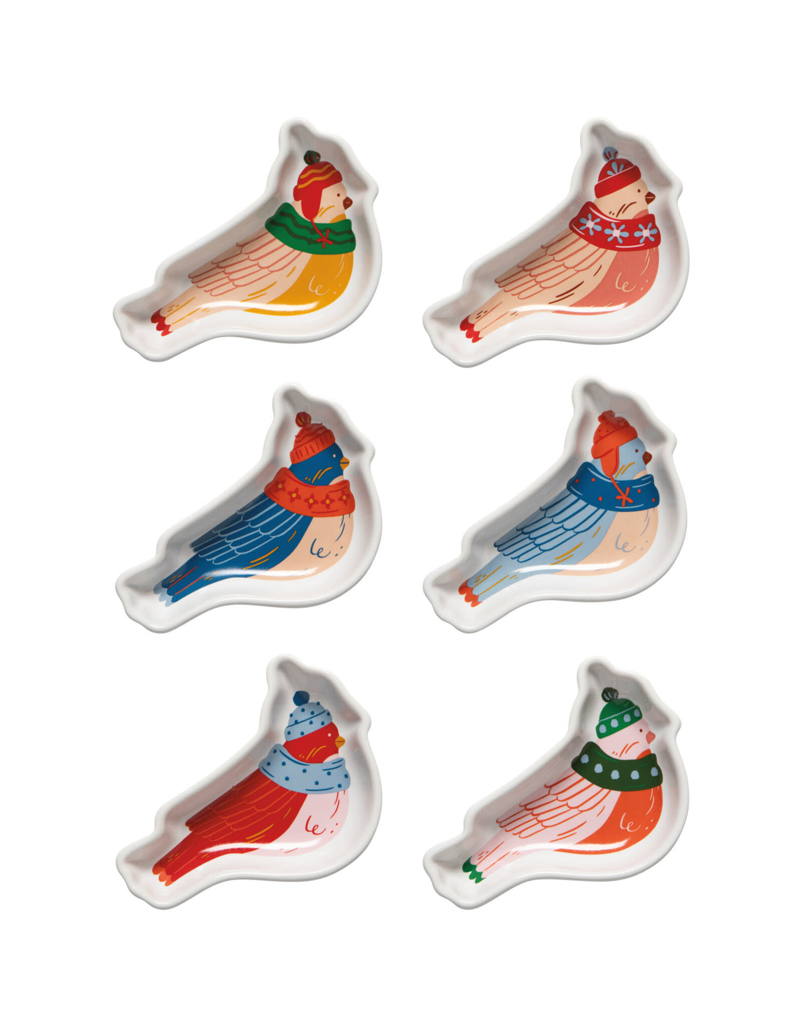 Season's Tweetings Christmas Pinch Bowls Set of 6