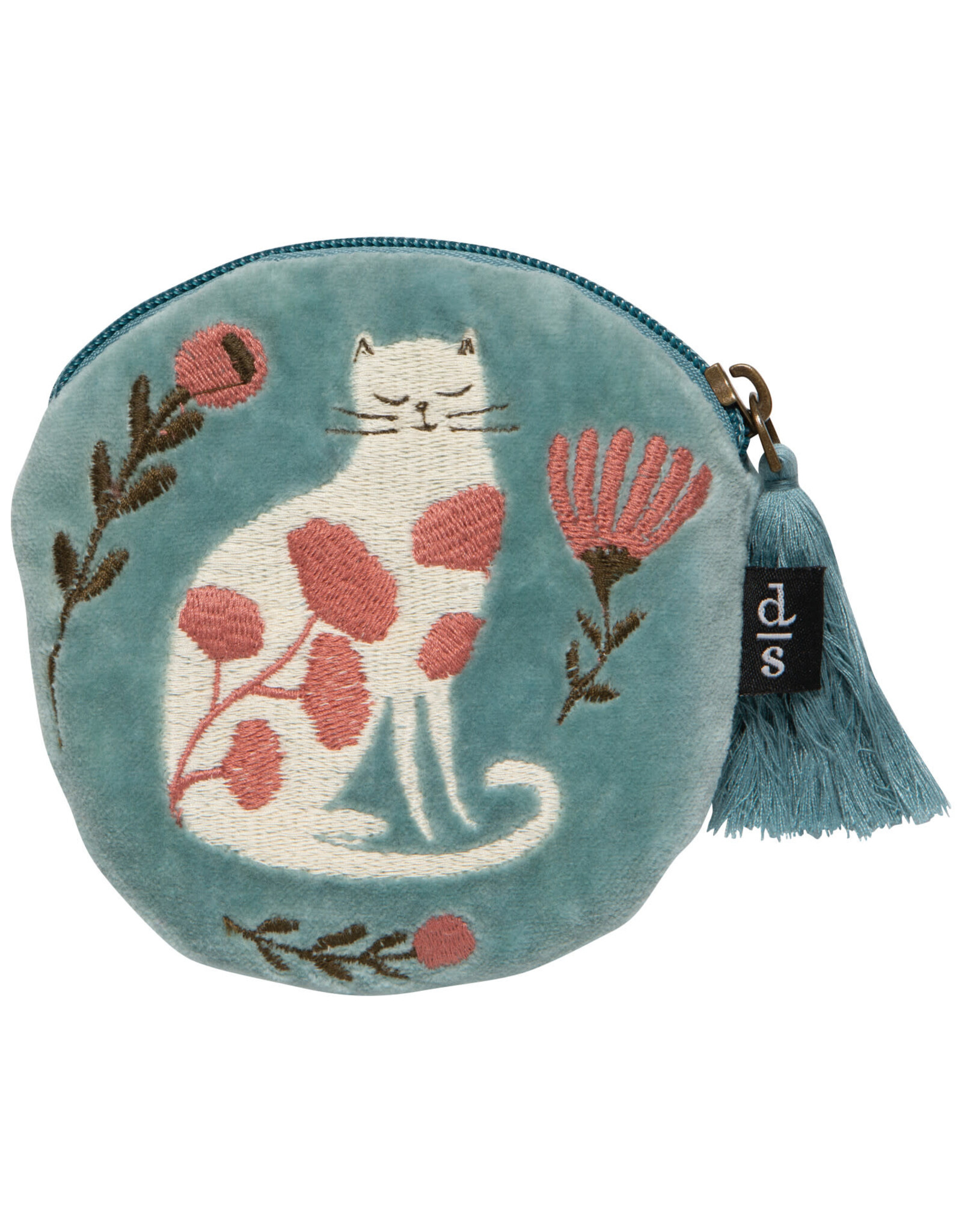 Catbloom Embroidered Coin Purse