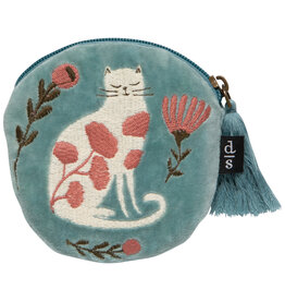 Catbloom Embroidered Coin Purse
