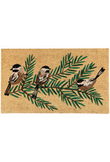 Birds & Boughs Chickadee Christmas Doormat