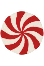 Merry Mints Christmas Felt Wool Trivet
