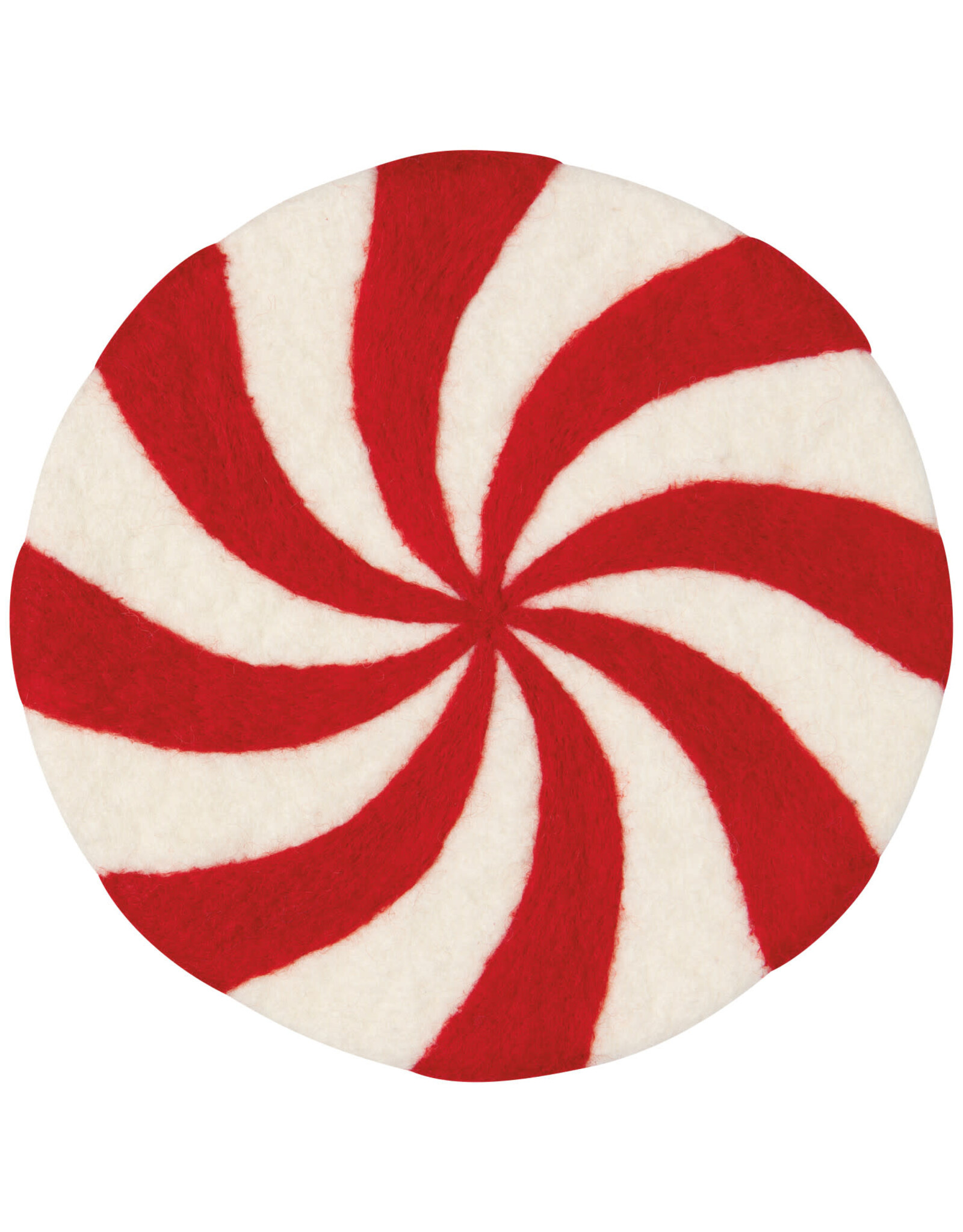 Merry Mints Christmas Felt Wool Trivet