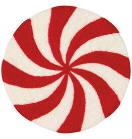 Merry Mints Christmas Felt Wool Trivet