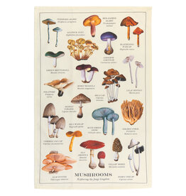 Mushrooms Fine Print Dishtowel