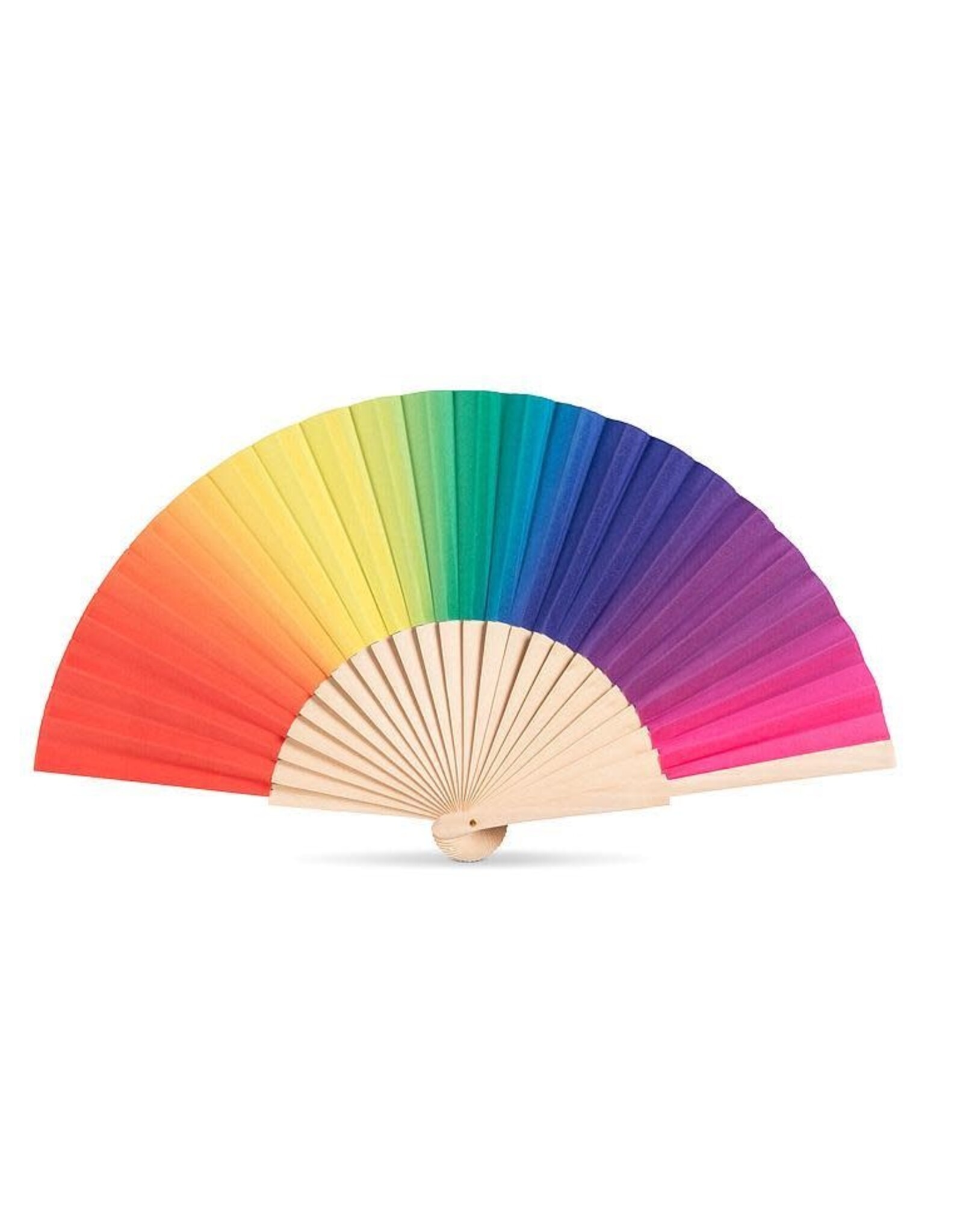 Ombre Rainbow Hand Fan