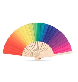 Ombre Rainbow Hand Fan