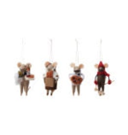 Handmade Wool Felt Mouse Orn -