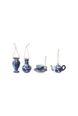 Blue And White Stoneware Ornament