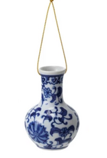 Blue And White Stoneware Ornament