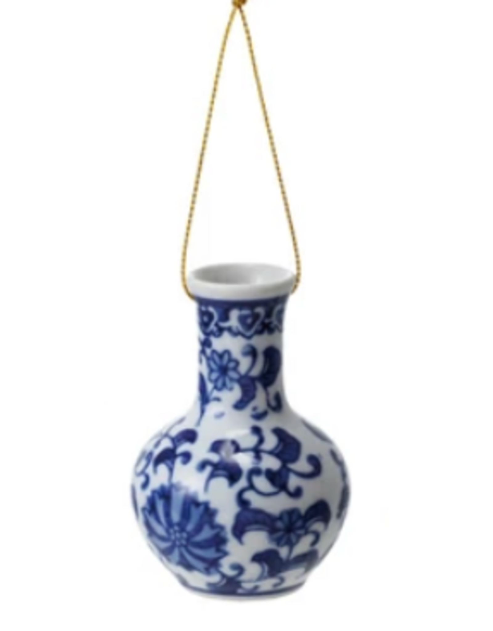 Blue And White Stoneware Ornament