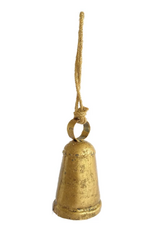 Metal Bell Ornament, Antique Brass Finish -