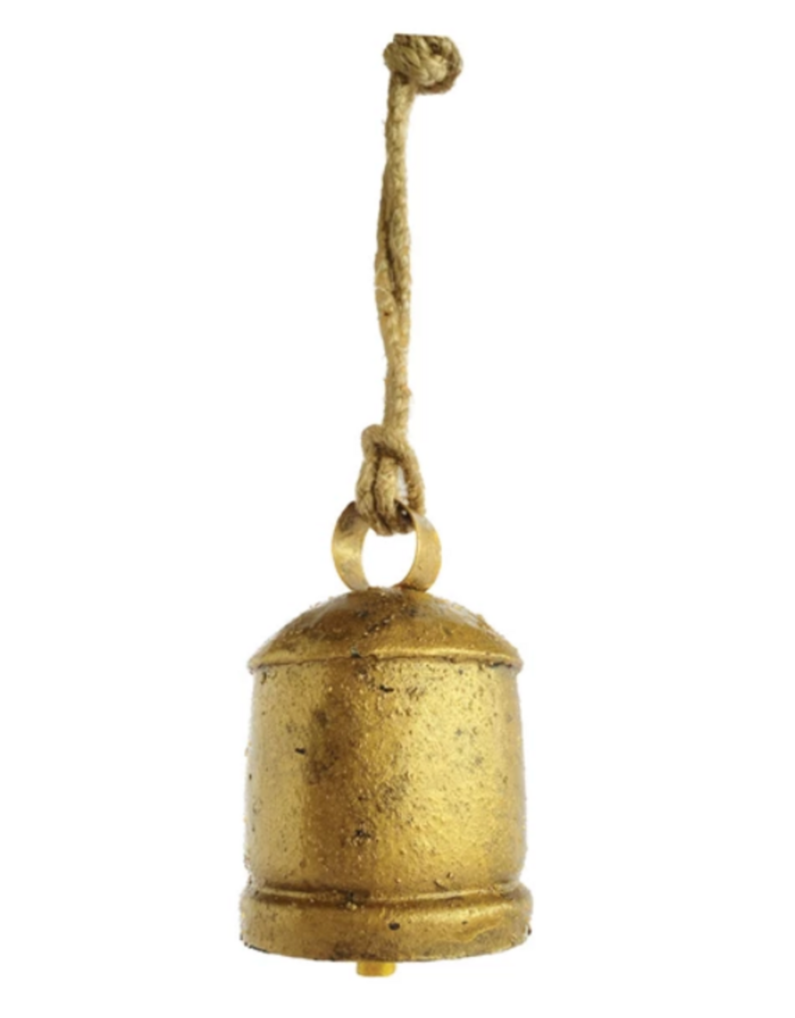 Metal Bell Ornament, Antique Brass Finish -