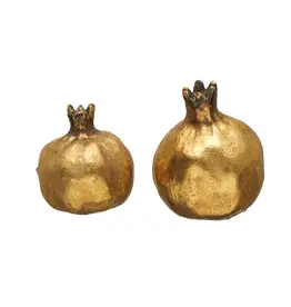 Resin Pomegranate, Antique Gold Finish -