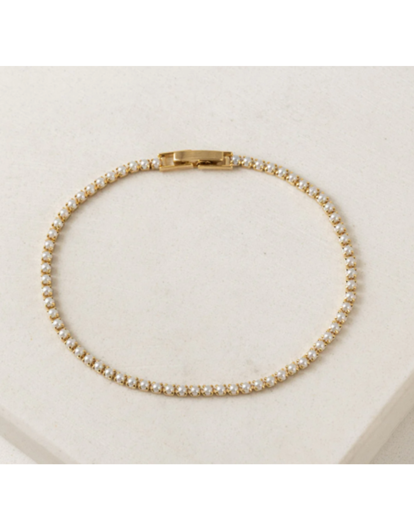 6.5 Tennis Bracelet - Pearl