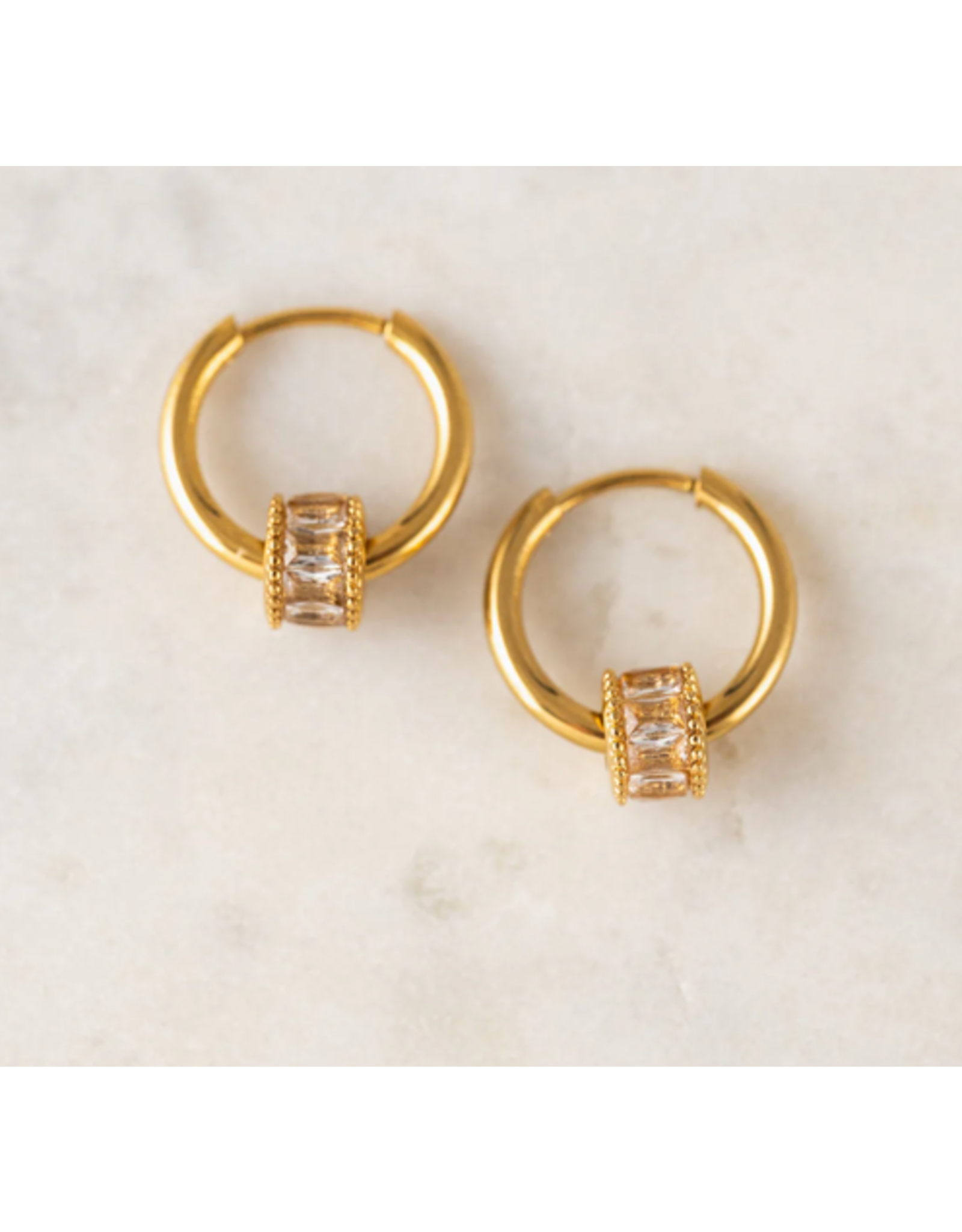 Prism Charm Hoop Earrings