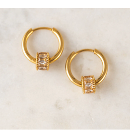 Prism Charm Hoop Earrings