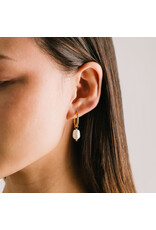 Oceane Pearl Hoop Earrings