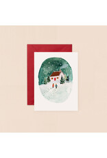 Christmas- Snowy Winter House Mini Card