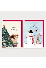 Boxed Snowman And Cat