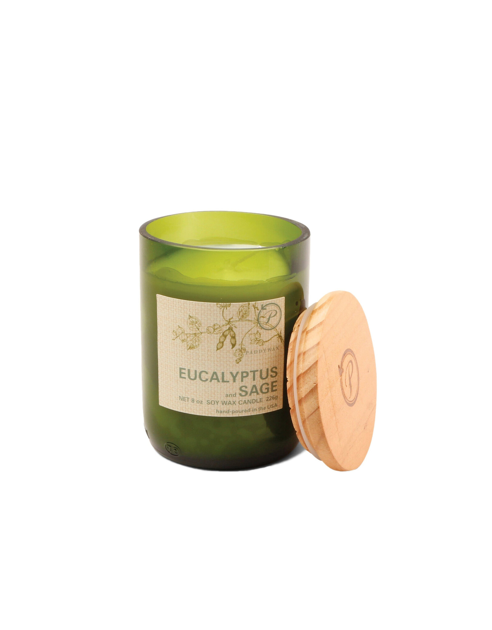Eco Green Candle - Eucalyptus & Sage