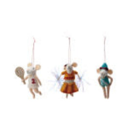 Wool Felt Sporty Mouse Ornament