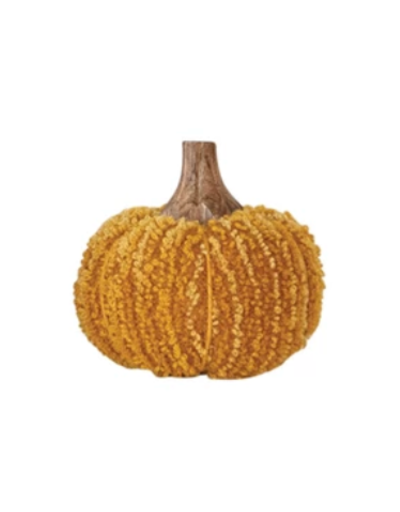 Bouclé/Velvet Pumpkin - 3"H -