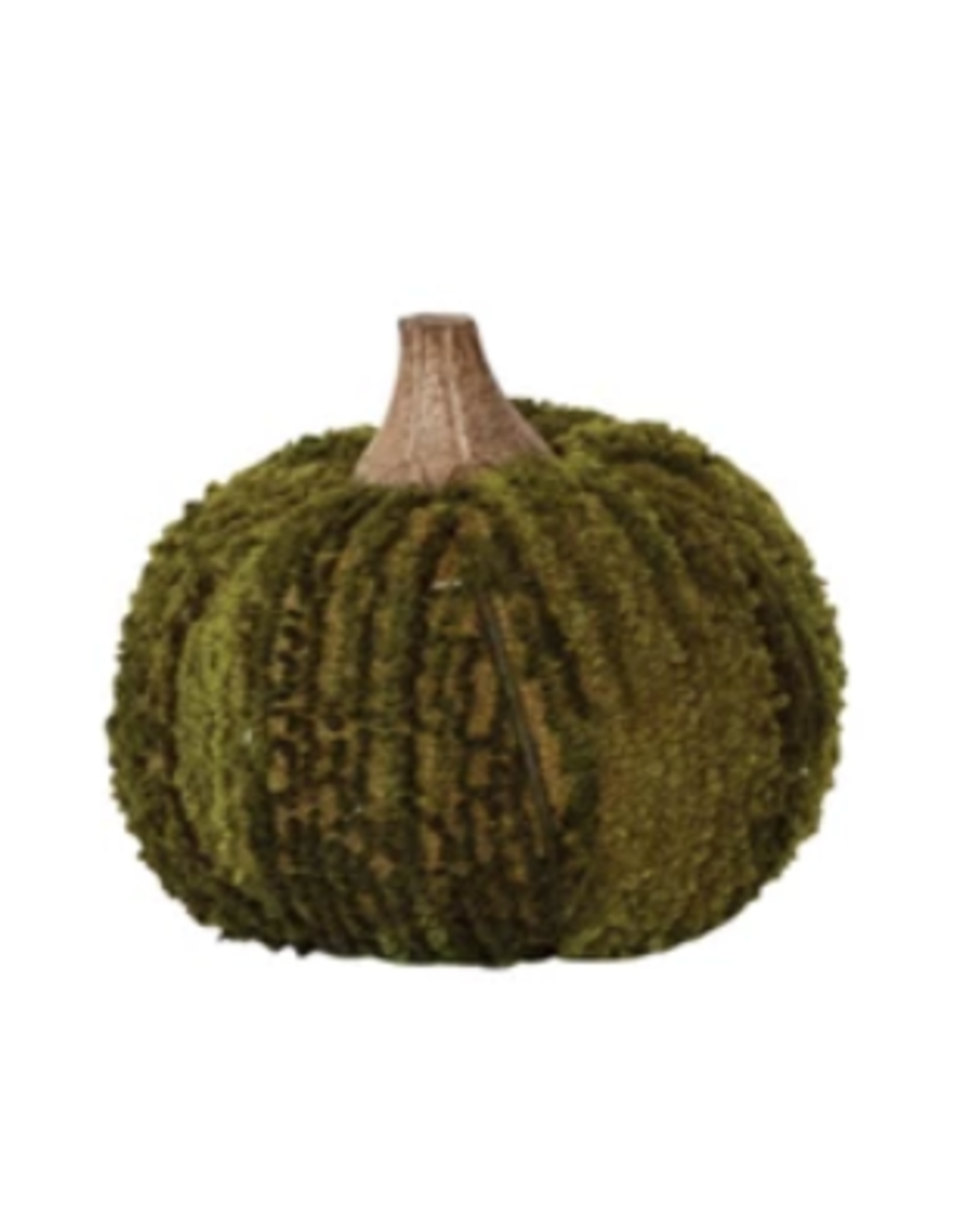 Large  4" H Bouclé/Velvet Pumpkin -