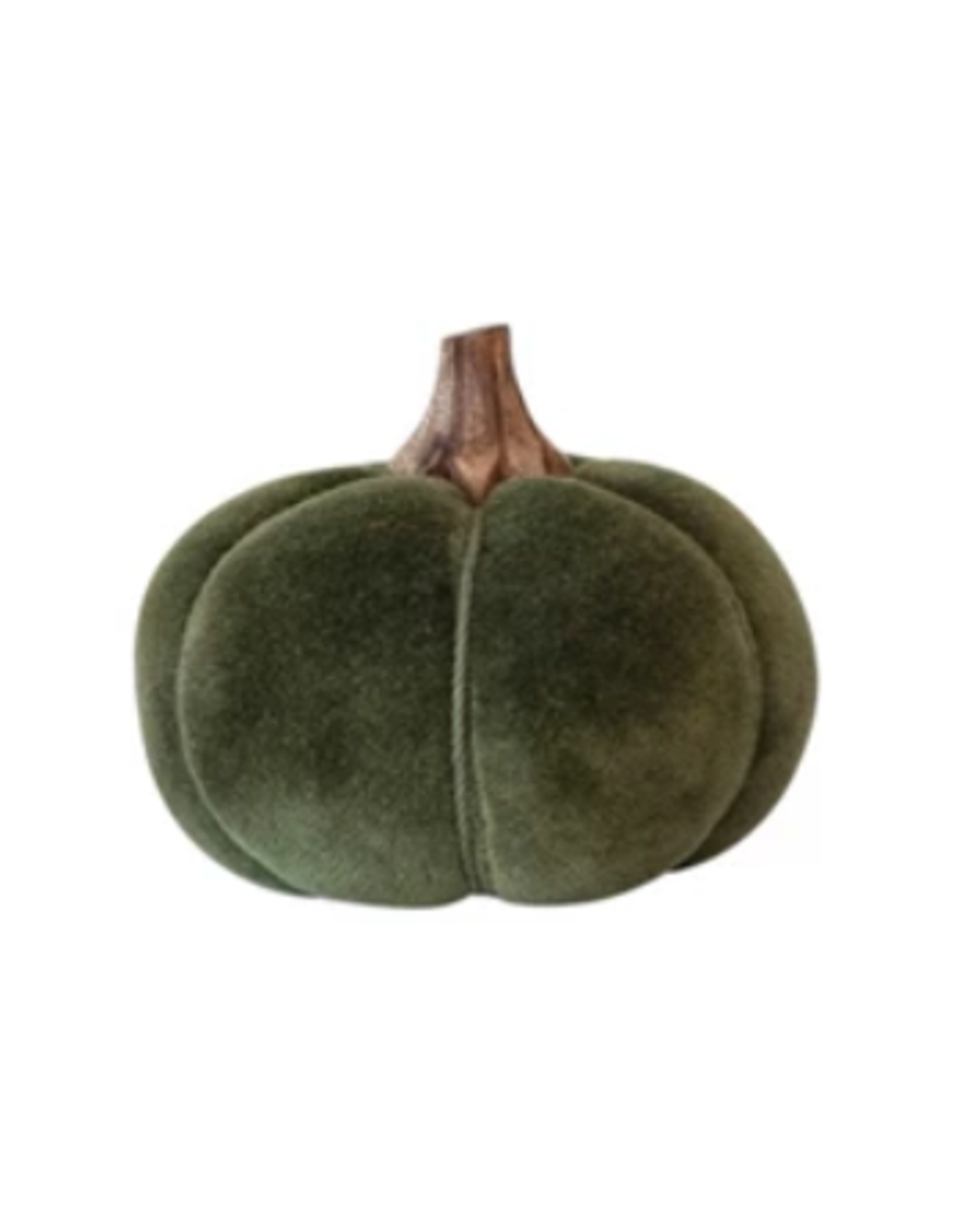 Large  4" H Bouclé/Velvet Pumpkin -