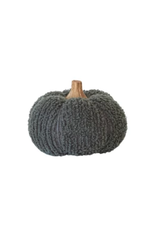 Large  4" H Bouclé/Velvet Pumpkin -