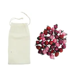 Embossed Mercury Glass Ornaments - Set of 36