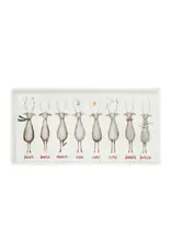 Stoneware Platter with Santa's Reindeer