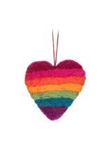 Mini Felt Rainbow Heart Ornament