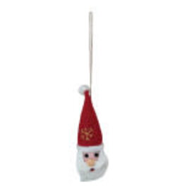 Handmade Wool Felt Santa Head Ornament