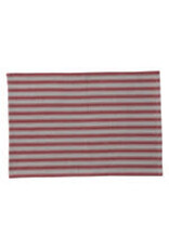 Woven Cotton Striped Placemat Red & Natural