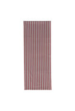 Woven Cotton Striped Table Runner Red & Natural