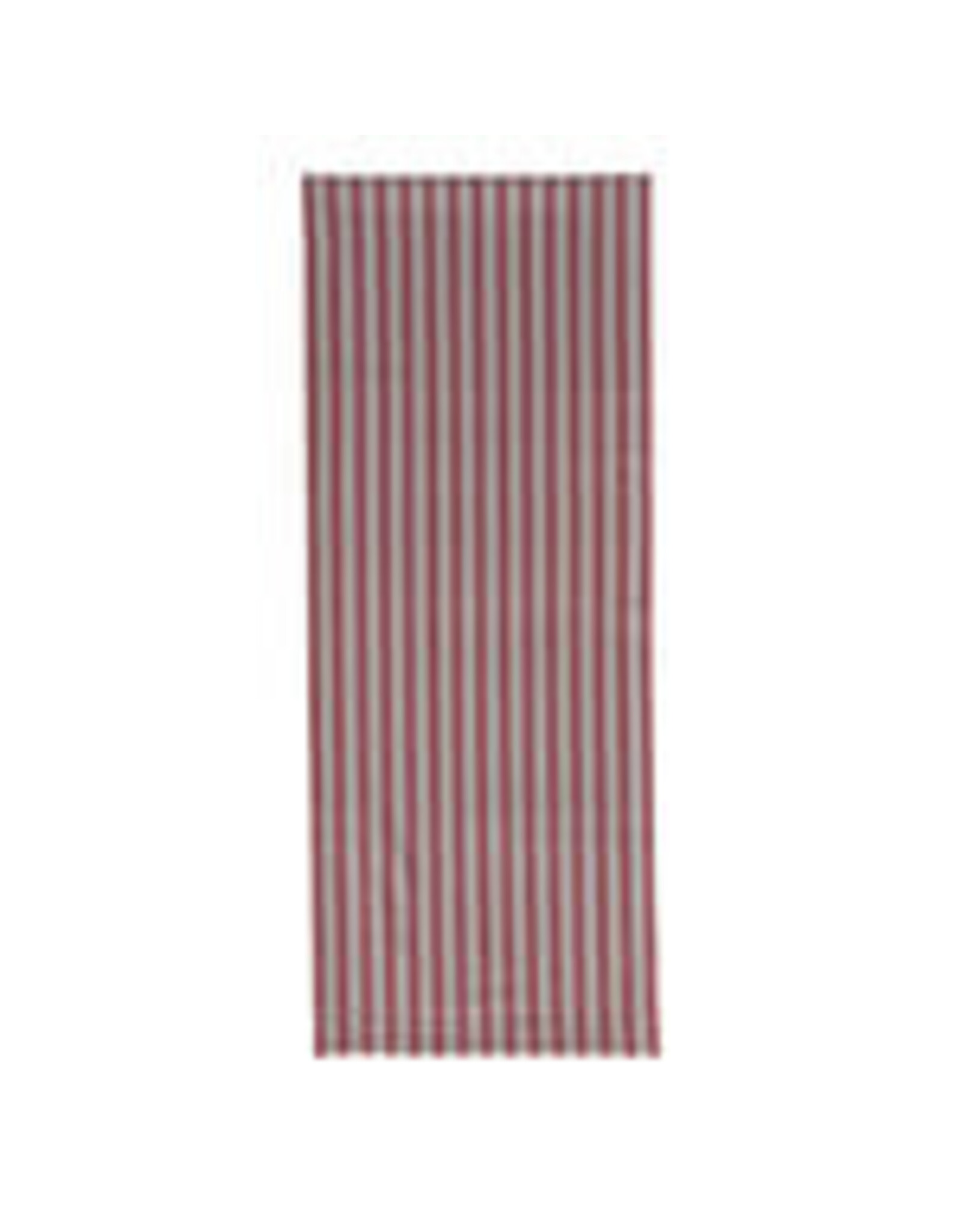 Woven Cotton Striped Table Runner Red & Natural